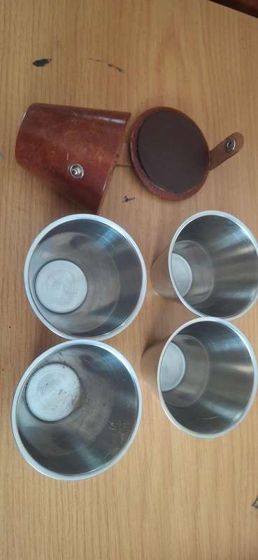 Vintage travel stainless steel cups