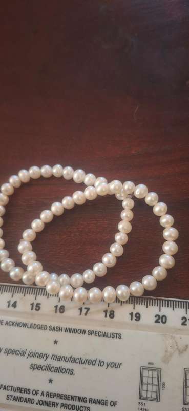 Real pearl bracelets x2
