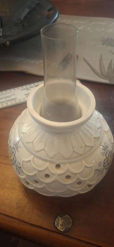 Vintage lampshade with glass
