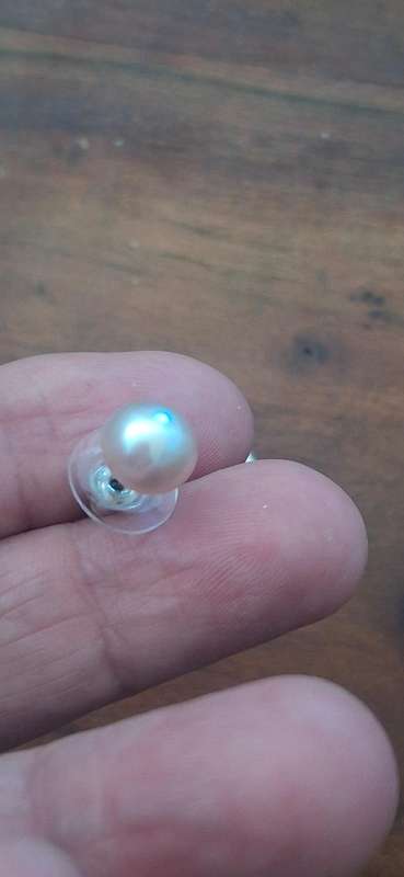 Real pearl earrings