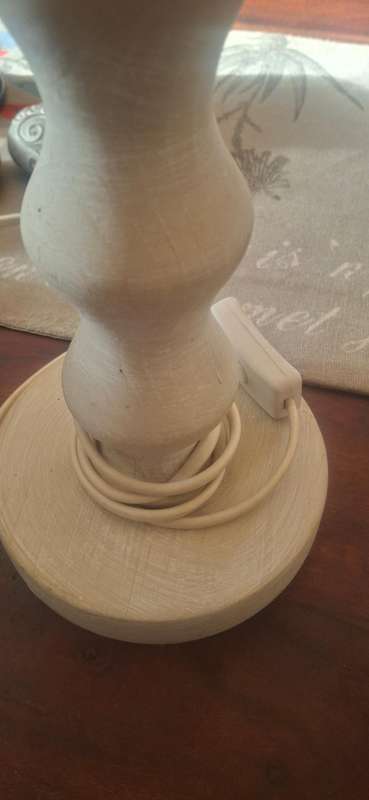 Wooden lamp with  shade