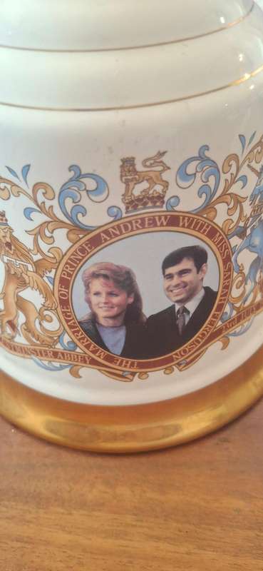 1980s Royal Andrew and Sarah wedding bell whisky decanter