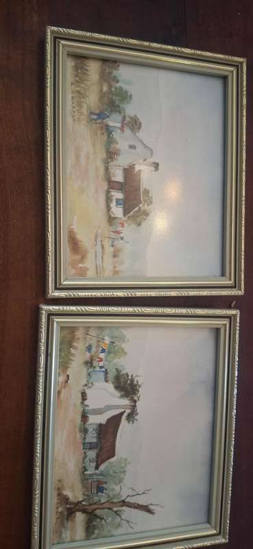 E Eborall - Fisherman`s houses - A lovely mixed media painting