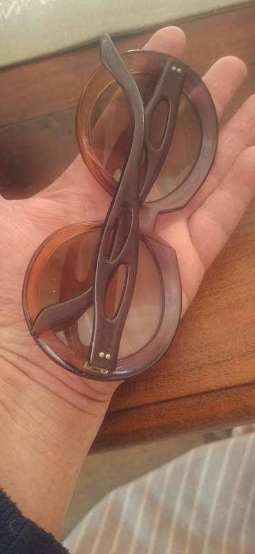 Vintage French sunglasses Women brown retro Sunglasses  plastic frame Sunglasses lenses