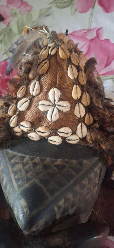Wooden vintage original trible mask