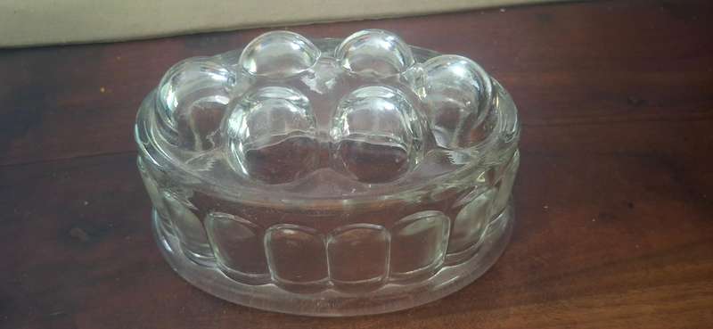 Glass jelly mould vintage