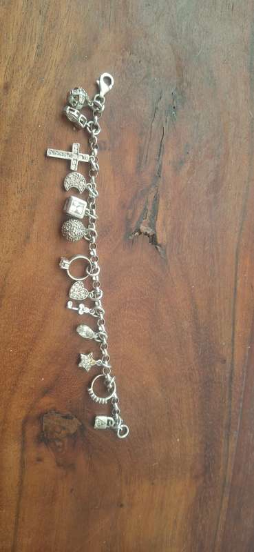 Sterling silver charm bracelet