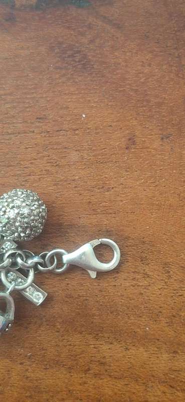 Sterling silver charm bracelet