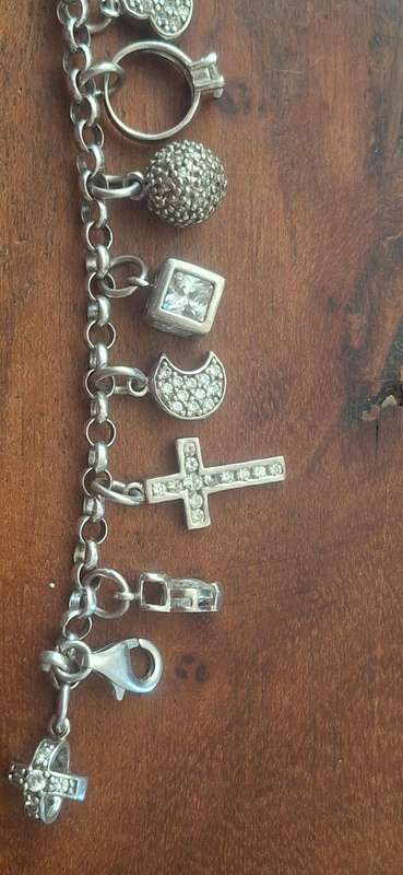 Sterling silver charm bracelet