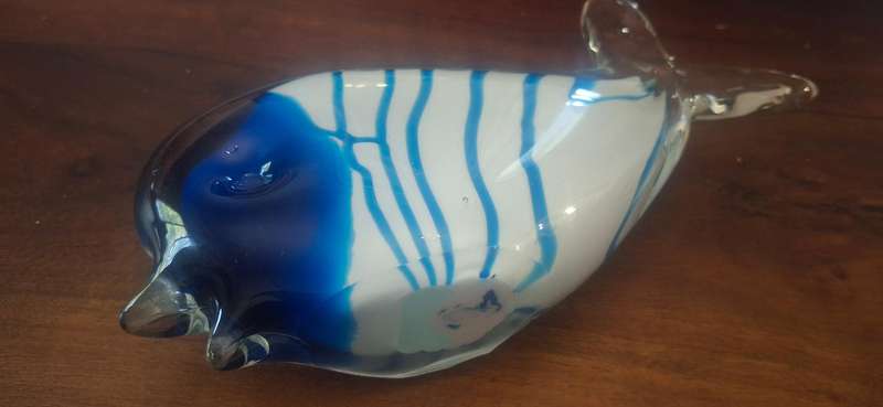 Handmade glass fish ornament