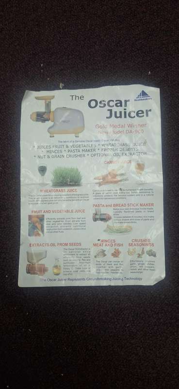 Oscar juicer ,mincer,pasta maker, oil extract and crushes