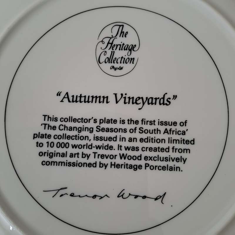 Heritage Collection 'Autumn Vineyards' Plate