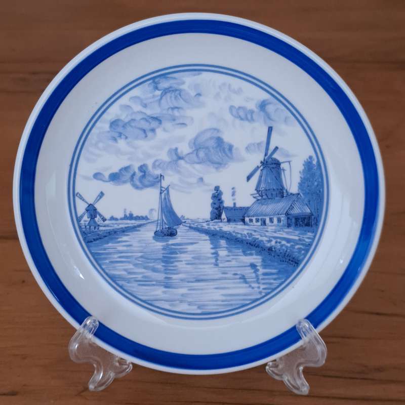 Royal Decor Plate - Windmill and Yacht