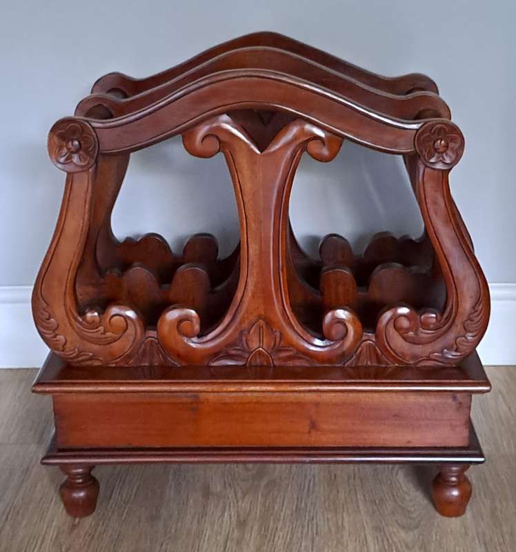 Regency Style Mahogany Canterbury