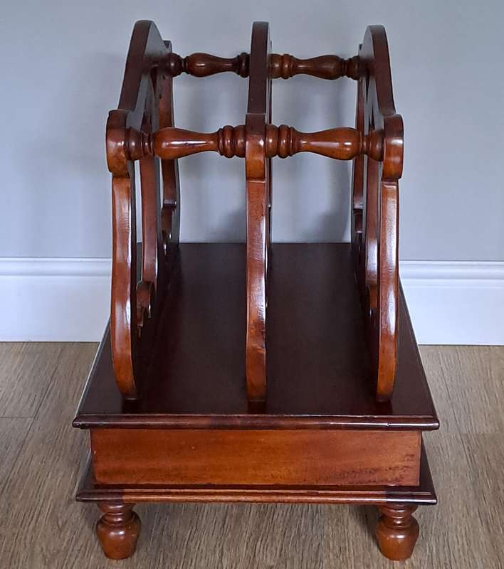 Regency Style Mahogany Canterbury