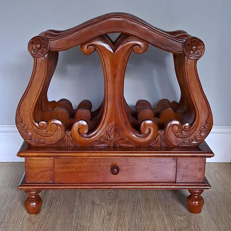 Regency Style Mahogany Canterbury