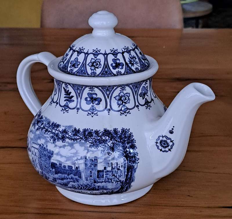 Large Broadhurst Staffordshire Teapot - Rural England