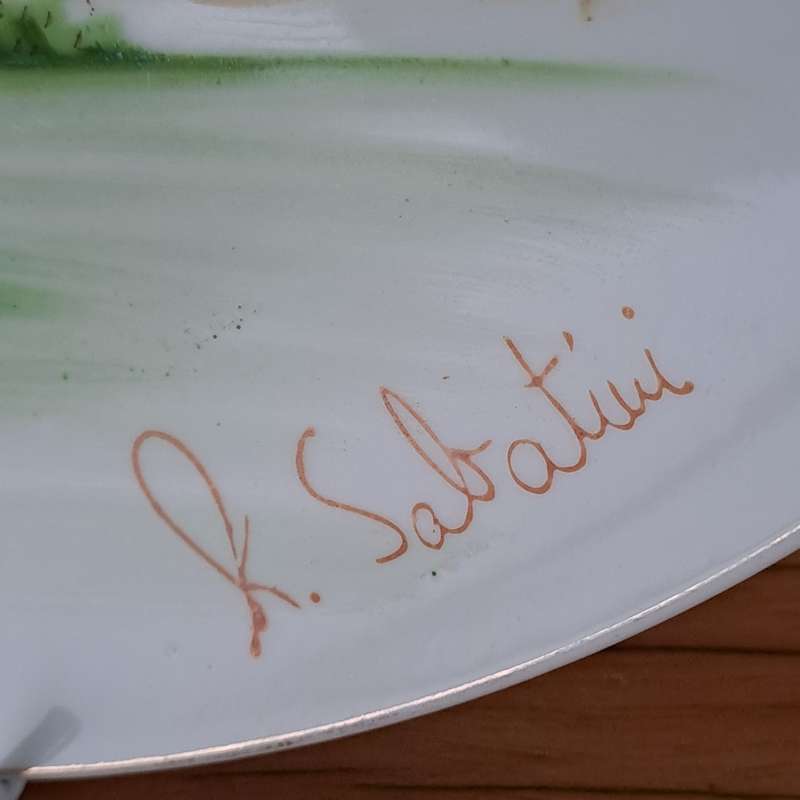 Chinese Hand Painted Plate - Signed