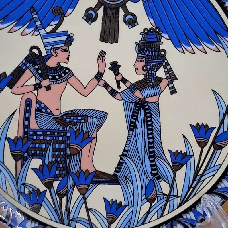 Egyptian Themed Plate (BLUE)
