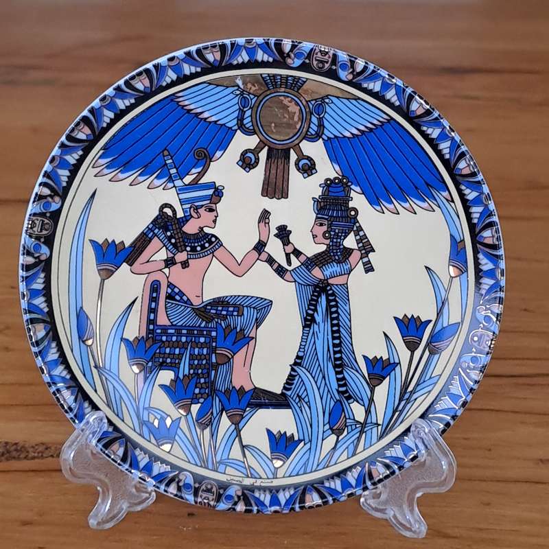 Egyptian Themed Plate (BLUE)