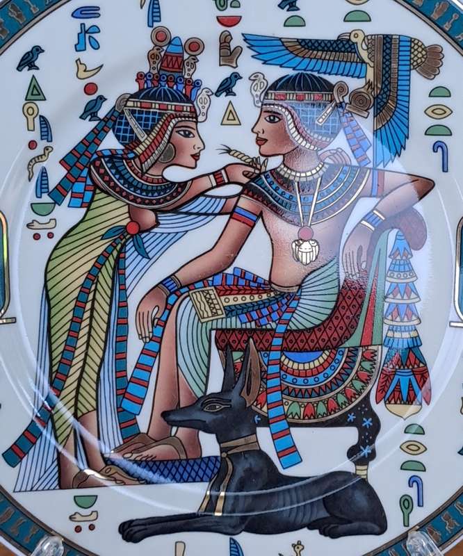 Egyptian Themed Plate - Signed