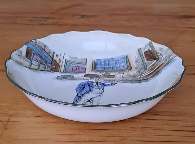 Royal Doulton Dickensware Large Round Bowl - Captain Cuttle