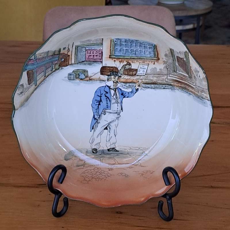 Royal Doulton Dickensware Large Round Bowl - Captain Cuttle