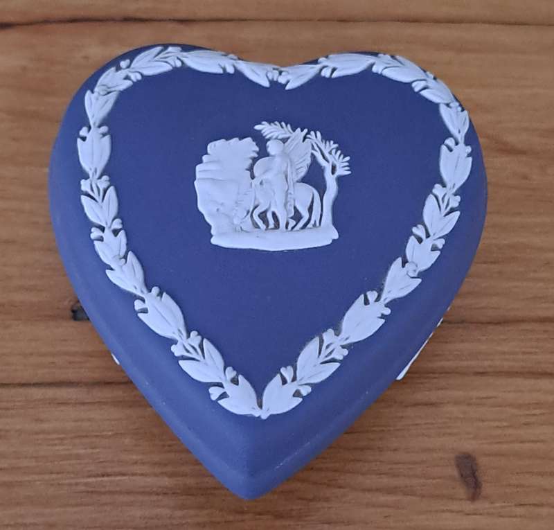 Wedgwood Jasperware Heart Trinket Box