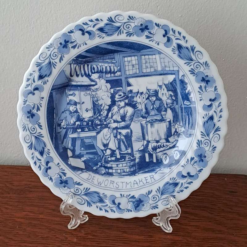 Delft Tradesmen Plate 'De Worstmaker'