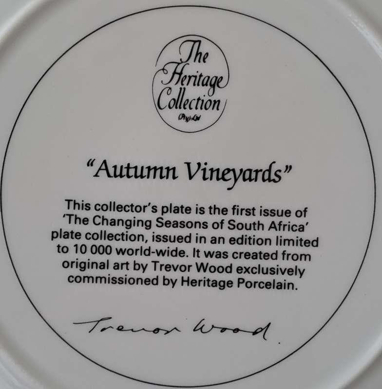 Heritage Collection 'Autumn Vineyards' Plate