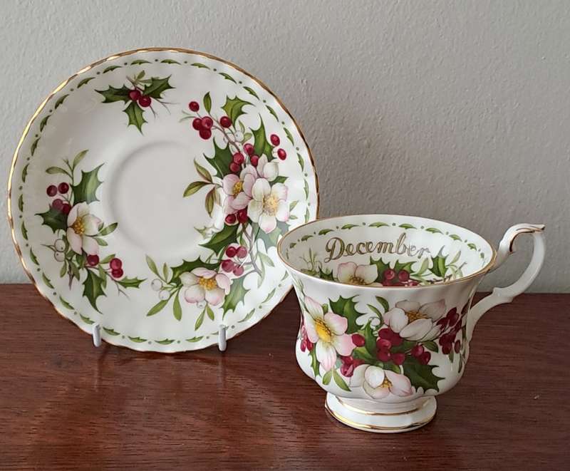 Royal Albert Flower Of the Month Cup and Saucer 'December'