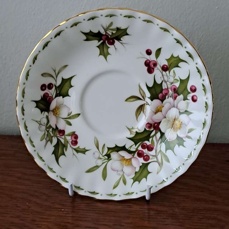 Royal Albert Flower Of the Month Saucer 'December'