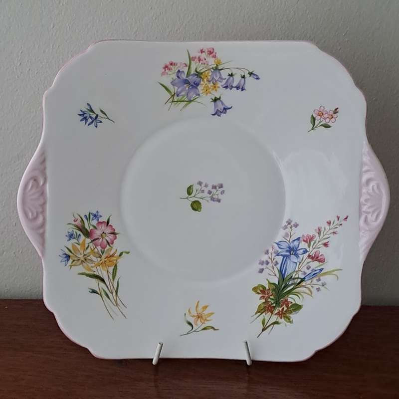 Shelley 'Wild Flowers' Twin Handle Server