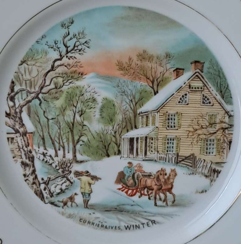 Currier & Ives 'Winter' Plate
