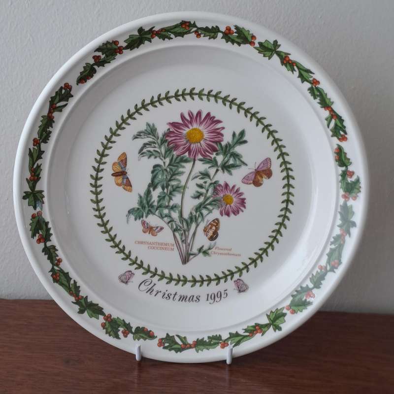 Portmeirion Botanic Garden 'Christmas 1995' Plate - boxed