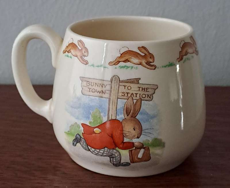 Royal Doulton Bunnyking Mug signed by Barbara Vernon