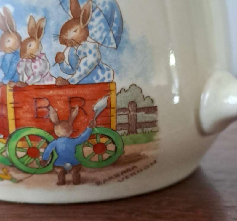Royal Doulton Bunnyking Mug signed by Barbara Vernon