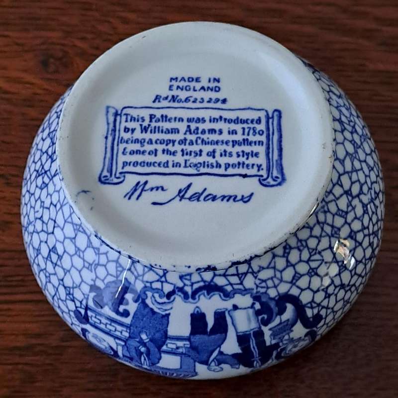 William Adams Chinese Bird Covered Bowl