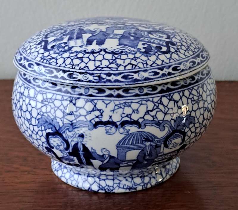 William Adams Chinese Bird Covered Bowl
