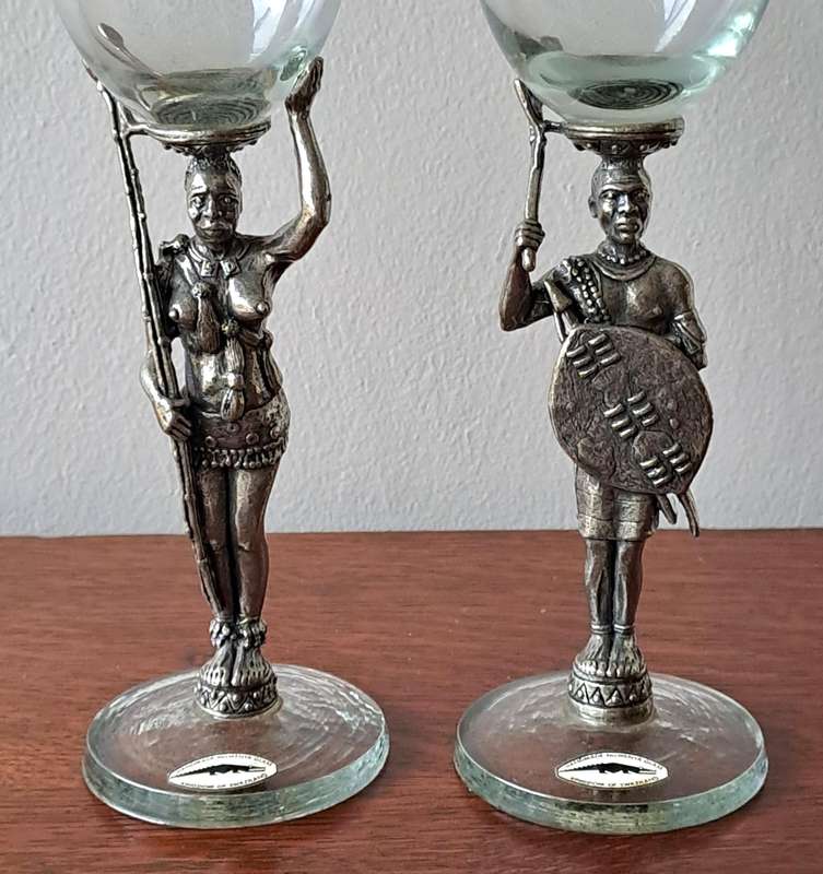 Andy C 'Tribal Africa' Wine Glasses - boxed
