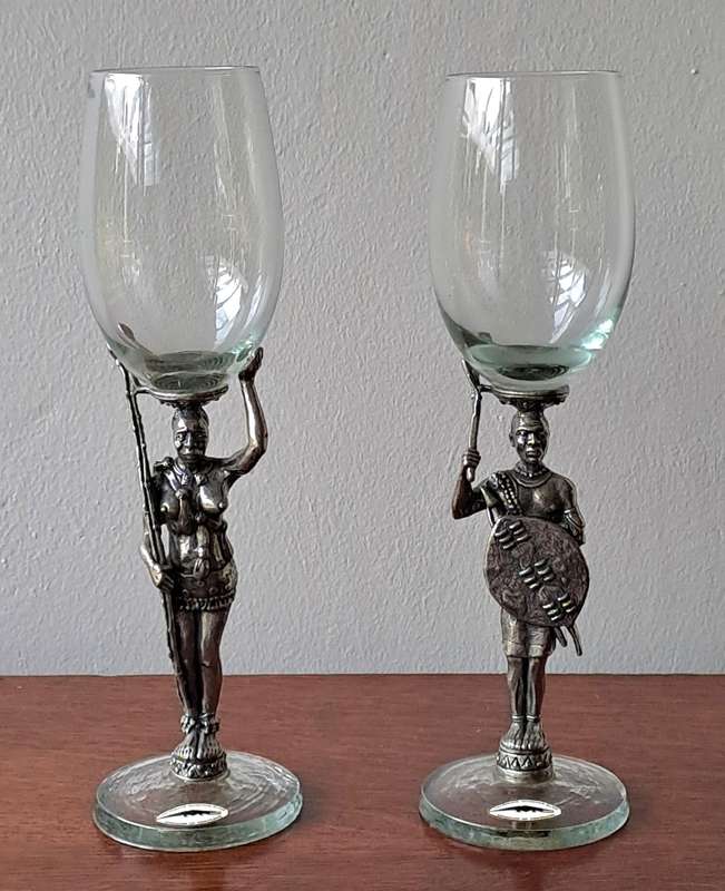 Andy C 'Tribal Africa' Wine Glasses - boxed
