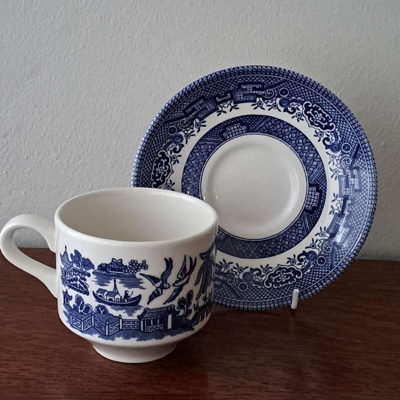 Willow Pattern Cup and Saucer