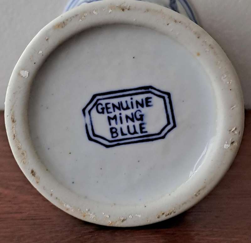 Genuine Ming Blue Butterfly Vase