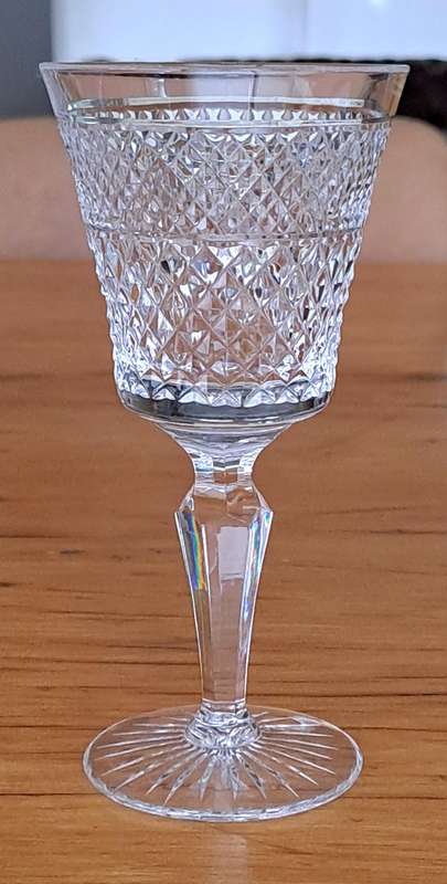 Seven Crystal Red Wine Glasses 'Carlyle' - Royal Doulton by Webb Corbett