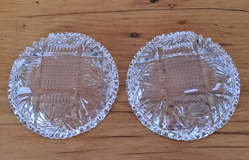 Pair of Crystal Trinket Dishes