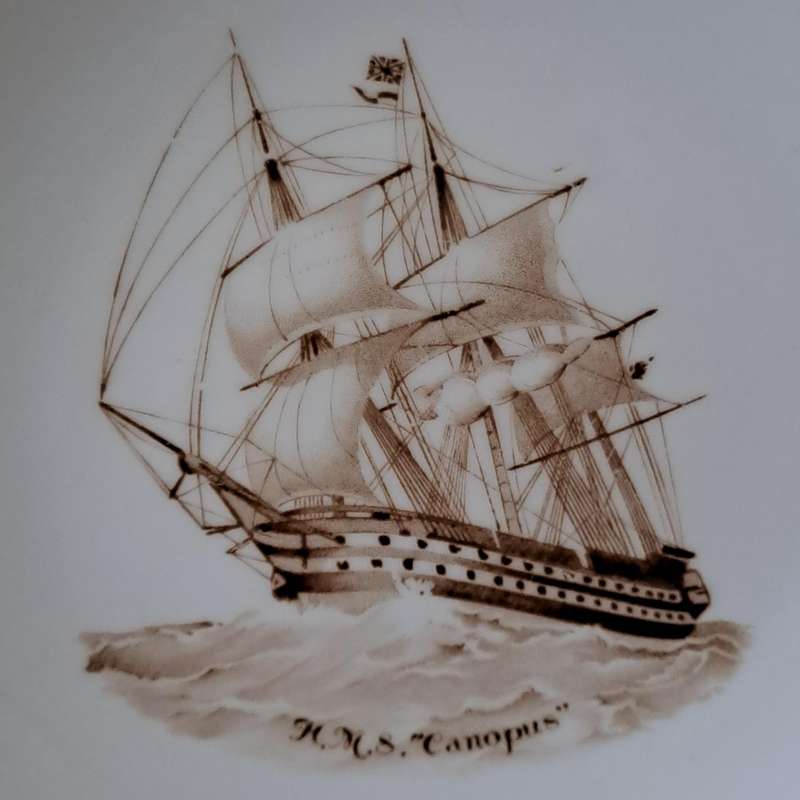 Spode Miniature Plate - HMS Canopus
