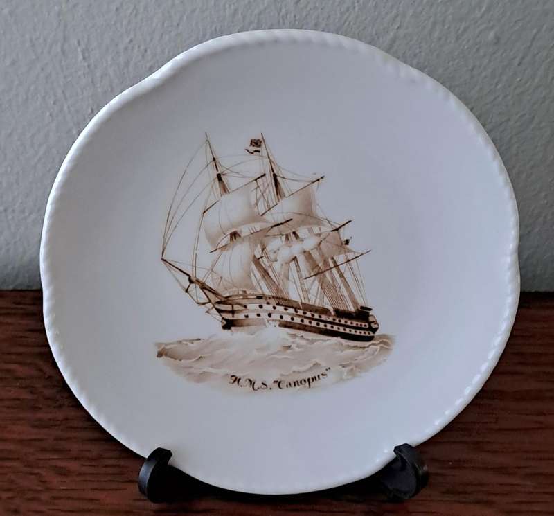Spode Miniature Plate - HMS Canopus