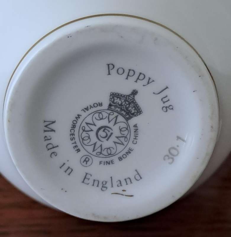 Royal Worcester Poppy Jug