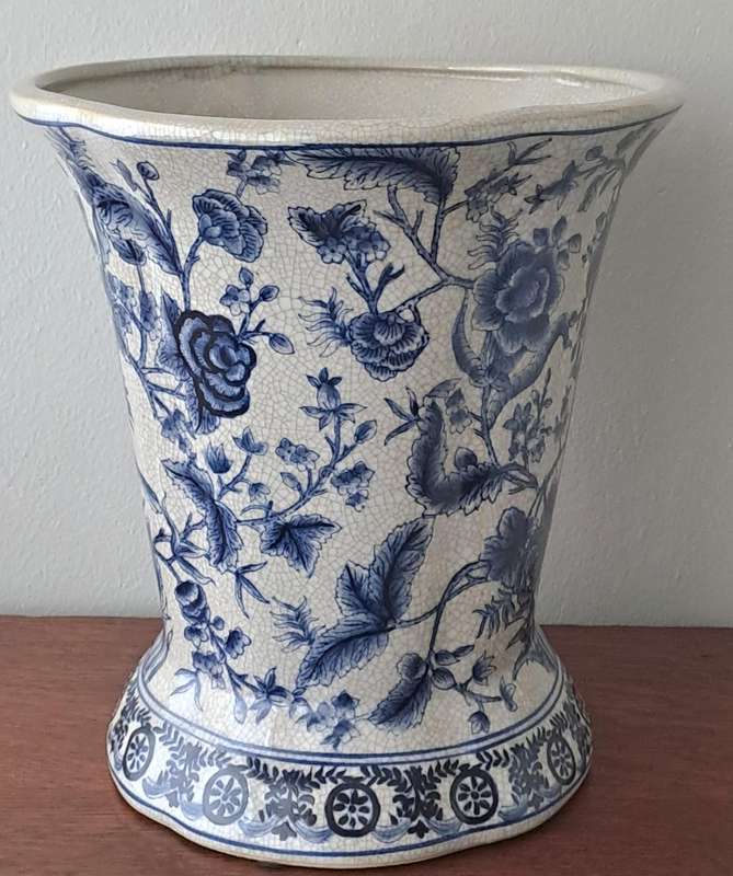 Large Crackle Glaze Vase/Planter