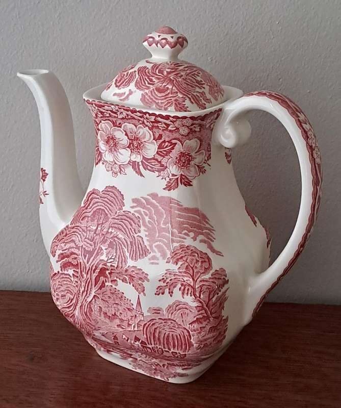 Enoch Wedgwood Tunstall 'Woodland' Large Coffee Pot